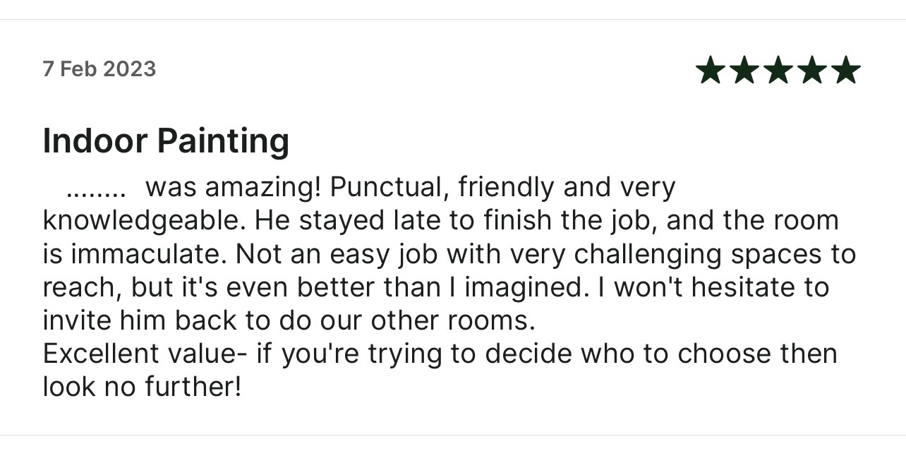 5-stele recenzie Taskrabbit: A fost minunat! Punctual, prietenos și foarte competent.